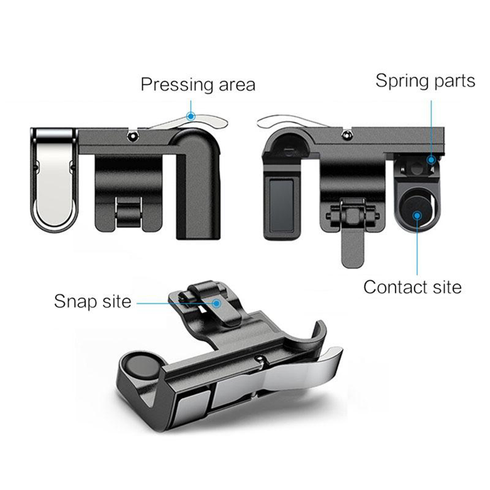 2-Piece PUBG Mobile Trigger Buttons (L1/R1) & Aim Assist Controller