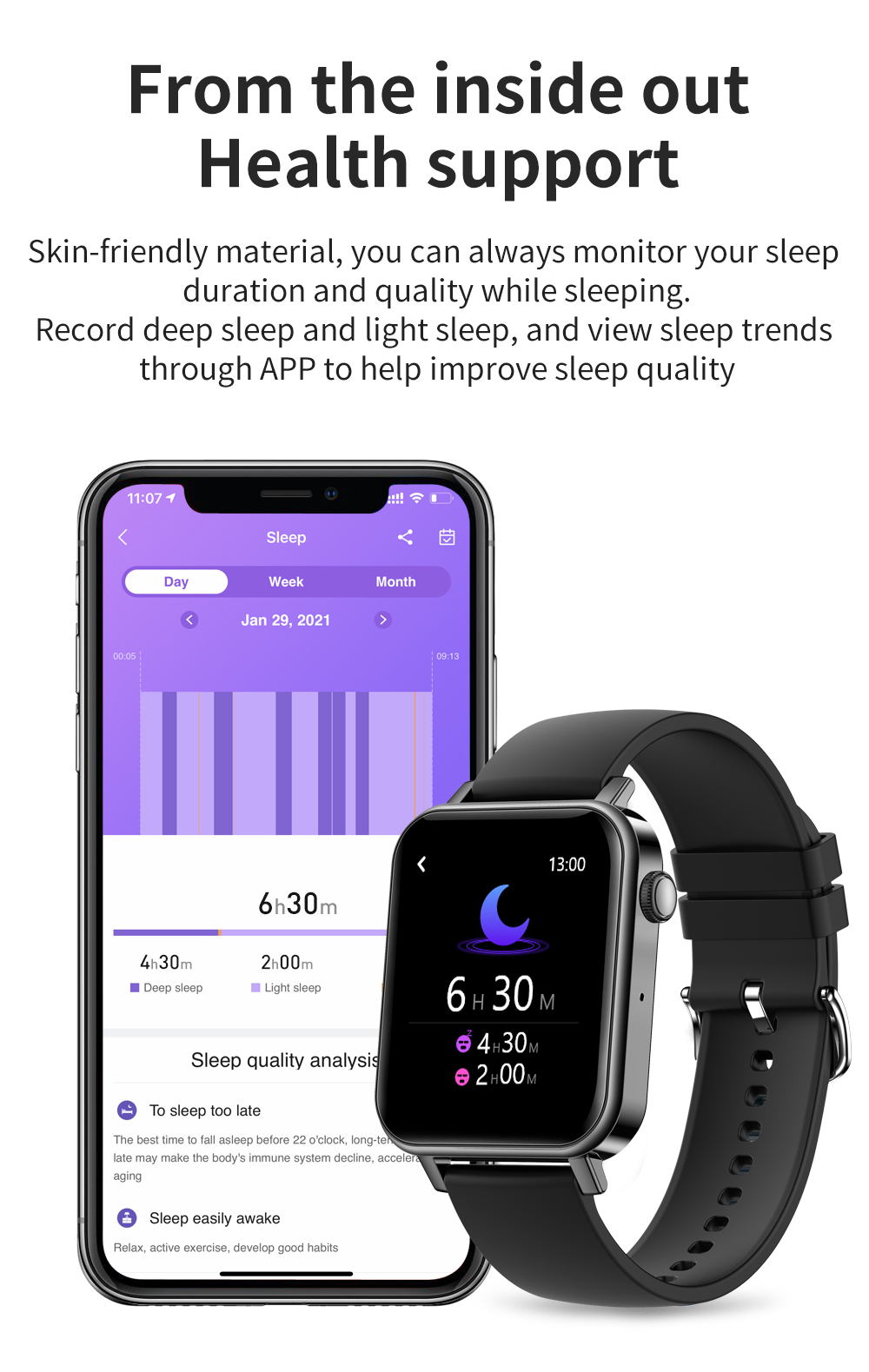 Sleep monitoring chart