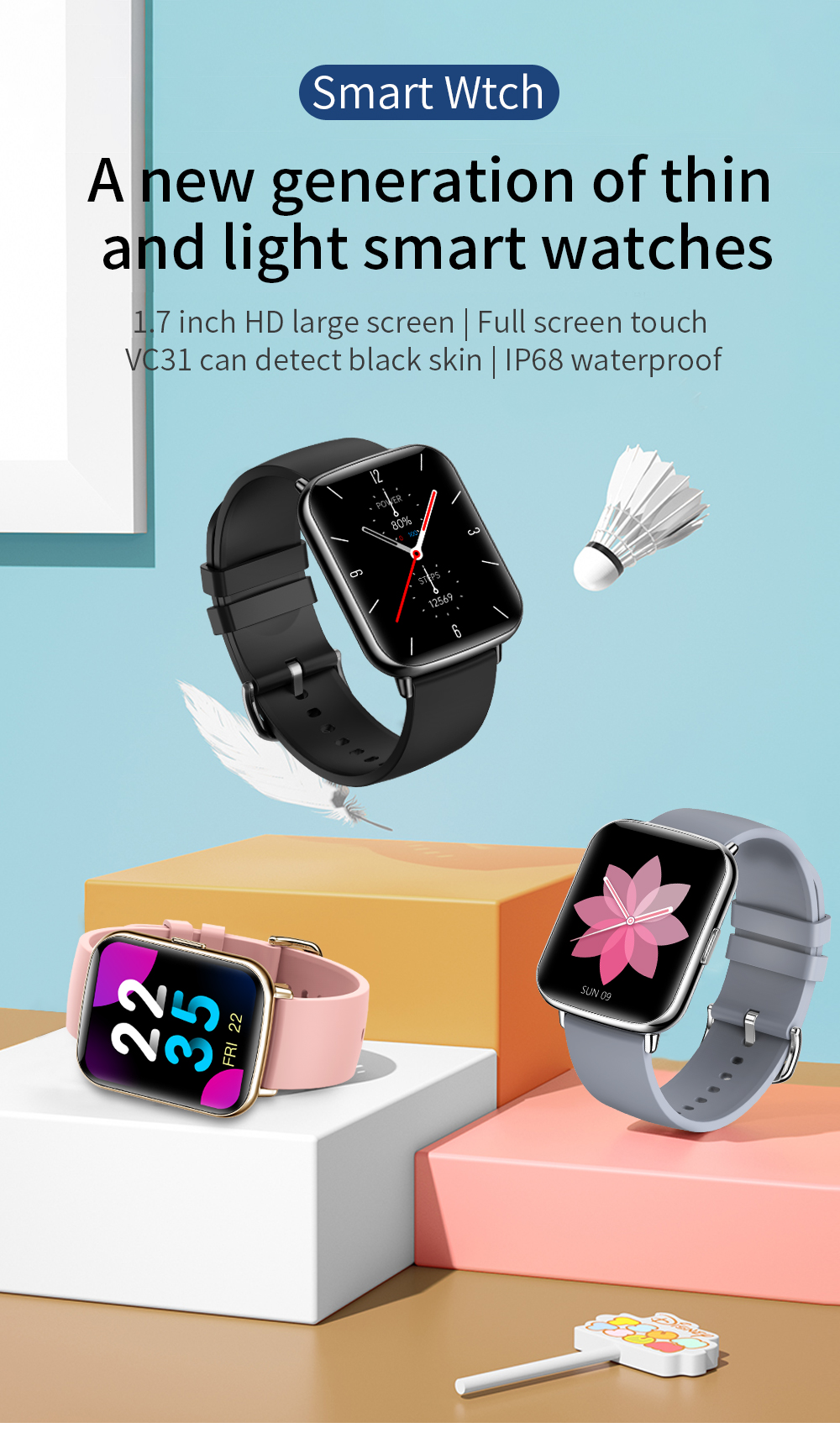 Front view of smartwatch