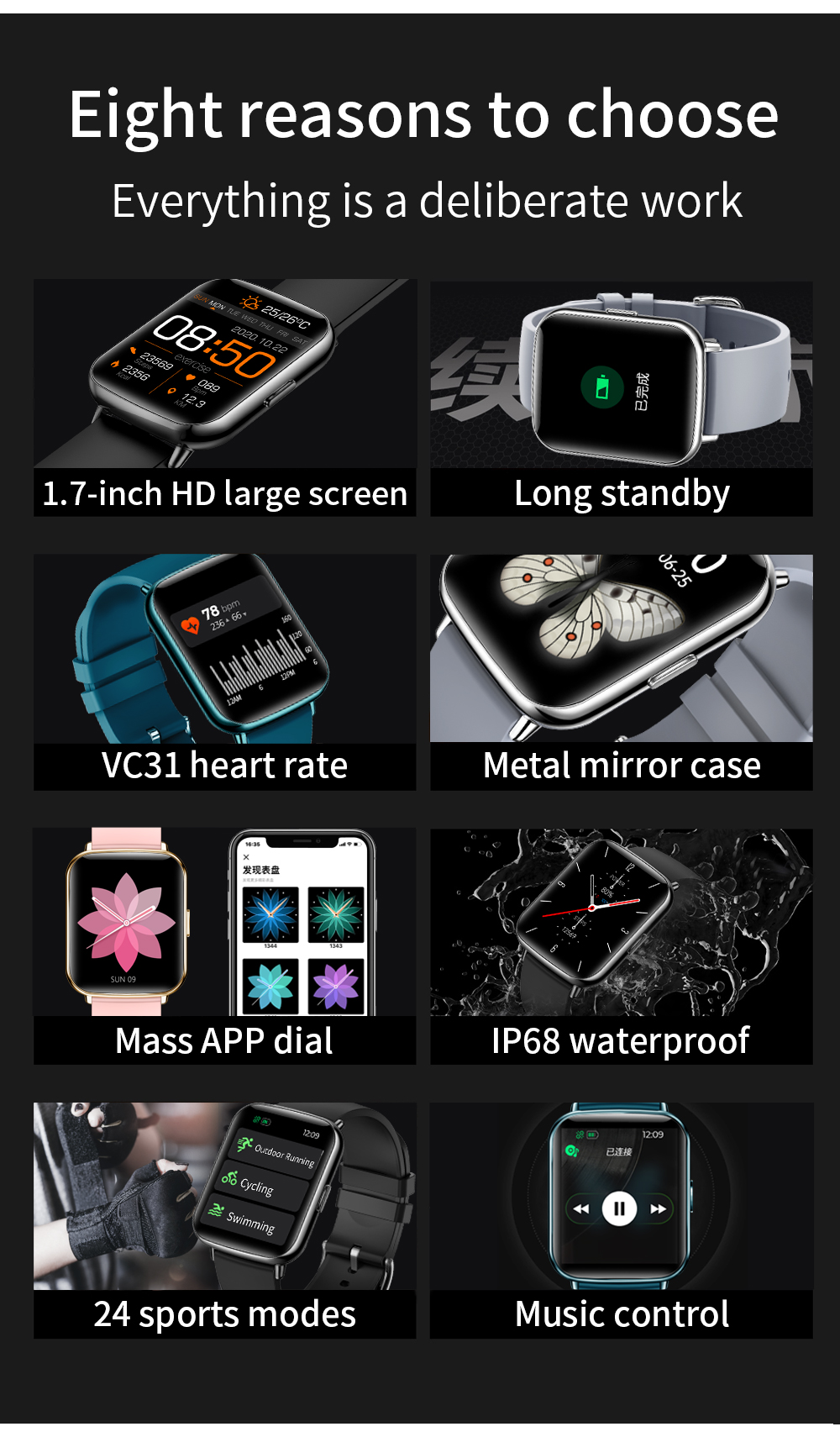Side profile of smartwatch