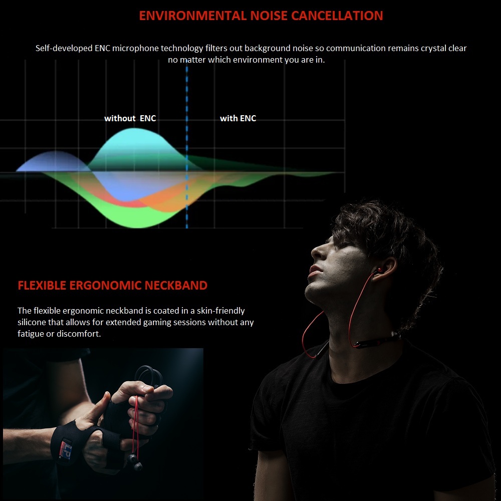 1MORE E1020BT Spearhead VR Bluetooth In-Ear Gaming Headphones (Black)