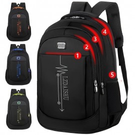 Trendy Multi-layer Zipper Backpack, Large Capacity Business Computer Backpack, Perfect Knapsack For Commuting And Travel