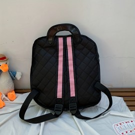 Creative Anime Flap Backpack, Cute Cartoon School Bag, Kawaii Travel Bookbag For Teenagers