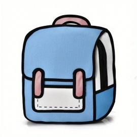 Creative Anime Flap Backpack, Cute Cartoon School Bag, Kawaii Travel Bookbag For Teenagers