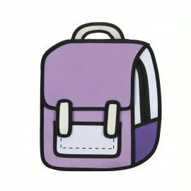 Creative Anime Flap Backpack, Cute Cartoon School Bag, Kawaii Travel Bookbag For Teenagers