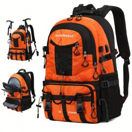 Waterproof Large Capacity Travel Backpack, Multi Functional Mountaineering Bag, Casual Outdoor Camping Hiking Rucksack