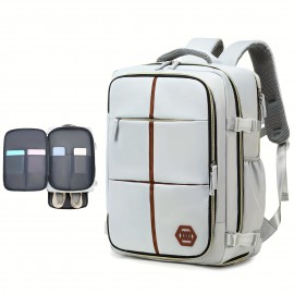 Multifunctional Travel Backpack, Airline-approved Laptop Schoolbag, Outdoor Sports Daypack With Shoes Compartment