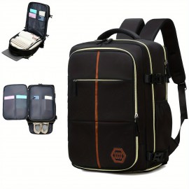 Multifunctional Travel Backpack, Airline-approved Laptop Schoolbag, Outdoor Sports Daypack With Shoes Compartment