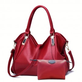 Fashion Handbags For Women, Soft PU Leather Crossbody Bag, Top Handle Satchel Purse For Office