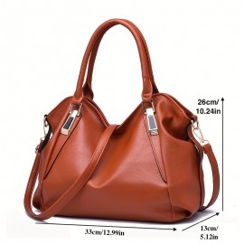 Fashion Handbags For Women, Soft PU Leather Crossbody Bag, Top Handle Satchel Purse For Office