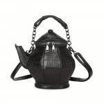 Gothic Purse : Niche 3D Pot Bag, Solid Color Stylish Satchel Bag, Novelty Witchy Gift Top-handle Funky Handbag For Women