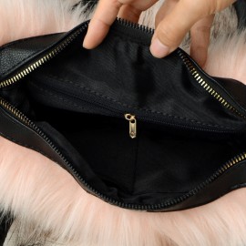 Luxury Faux Fur Tote Bag, Y2K Plush Shoulder Bag, Women's Fashion Furry Handbag & Purse