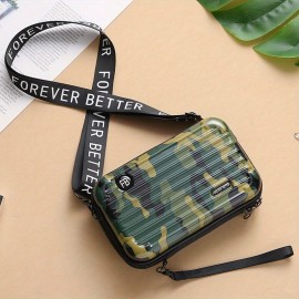 Stylish Suitcase Design Shoulder Bag, Zipper All-Match Zipper Coin Purse, Portable Crossbody Bag