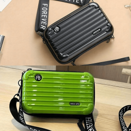 Stylish Suitcase Design Shoulder Bag, Zipper All-Match Zipper Coin Purse, Portable Crossbody Bag