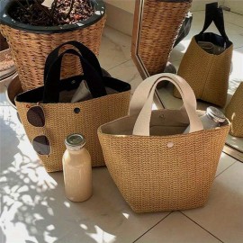 Casual Women's Small Handbag, Summer Beach Straw Bag, Versatile Storage Bag Ofr Outdoor Trip