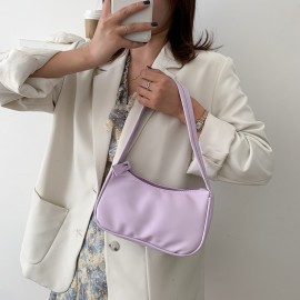 Stylish PU Leather Shoulder Bag, Simple Solid Color Underarm Bag, Perfect Armpit Bag For Daily Use