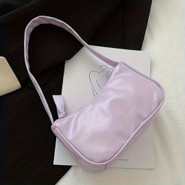 Stylish PU Leather Shoulder Bag, Simple Solid Color Underarm Bag, Perfect Armpit Bag For Daily Use