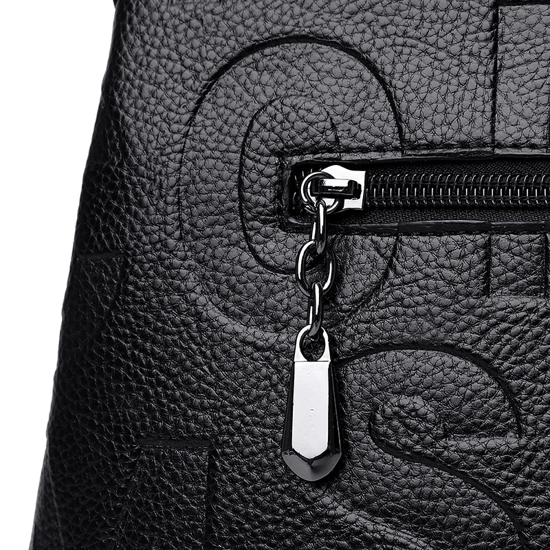 letter embossed handbag trendy faux leather shoulder bag womens double handle purse 8 4 8 6 3 5 inch details 3