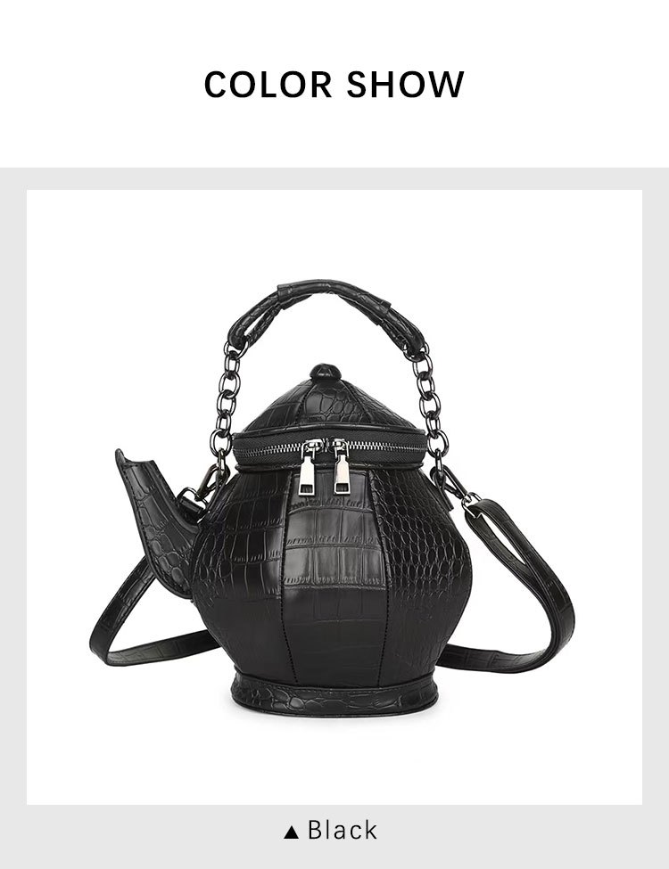 gothic purse niche 3d pot bag solid color stylish satchel bag novelty witchy gift top handle funky handbag for women details 2